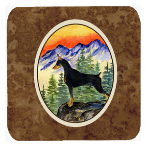 Doberman Foam Coasters - Set Of 4