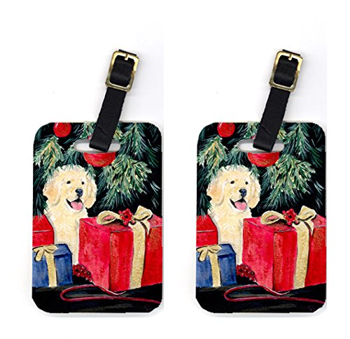 Golden Retriever Luggage Tag - Pair 2- 4 x 2.75 In.