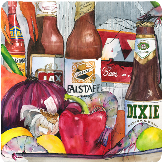 Picture of Carolines Treasures 1017-1FC New Orleans Beers And Spices Foam Coasters - Set Of 4