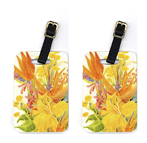 Picture of Carolines Treasures 6015BT Flower - Bird Of Paradise And Hibiscus Luggage Tag - Pair 2- 4 x 2.75 In.