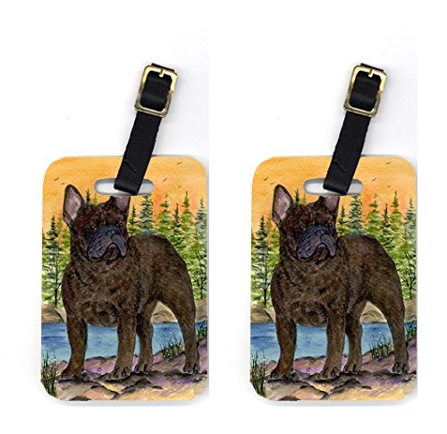 French Bulldog Luggage Tag - Pair 2, 4 x 2.75 In.