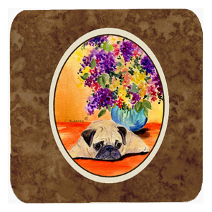 Pug Foam Coasters - Set Of 4