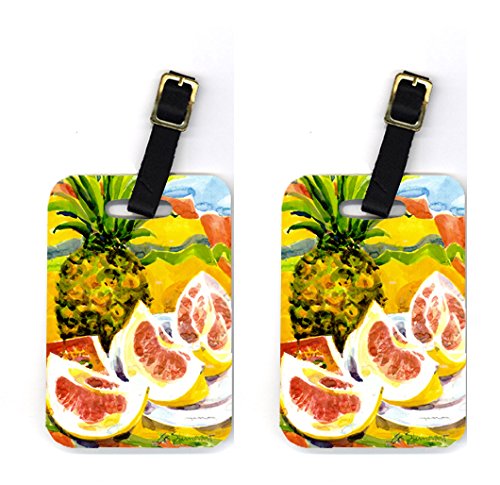Picture of Carolines Treasures 6026BT Pineapple Luggage Tag - Pair 2&#44; 4 x 2.75 In.