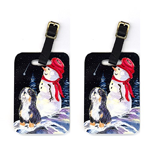 Bernese Mountain Dog Luggage Tag - Pair 2- 4 x 2.75 In.