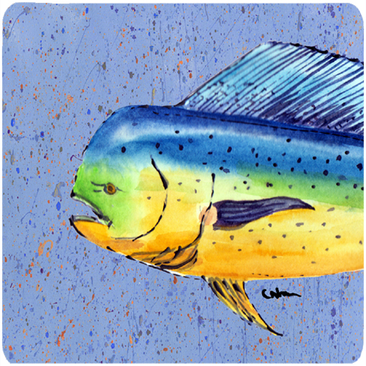 8521FC Dolphin Mahi Mahi Foam Coasters - Set Of 4