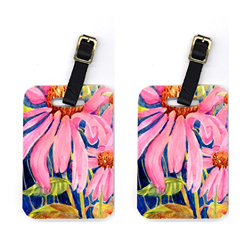 Picture of Carolines Treasures 6027BT Flowers - Coneflower Luggage Tag - Pair 2- 4 x 2.75 In.