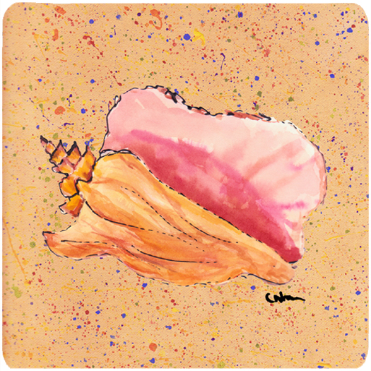 Shells Foam Coasters - Set Of 4