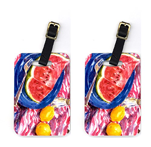 Picture of Carolines Treasures 6028BT Watermelon Luggage Tag - Pair 2&#44; 4 x 2.75 In.