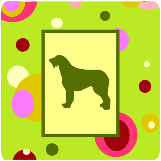 Irish Wolfhound Foam Coasters - Set Of 4