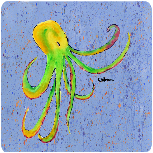 Octopus Foam Coasters - Set Of 4