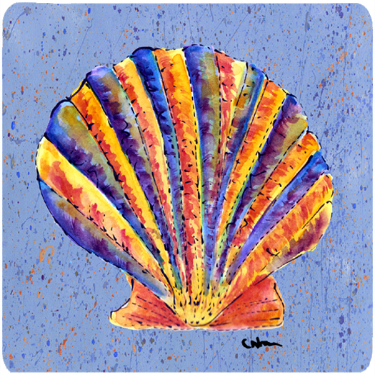 Picture of Carolines Treasures 8525FC Shells Foam Coasters - Set Of 4