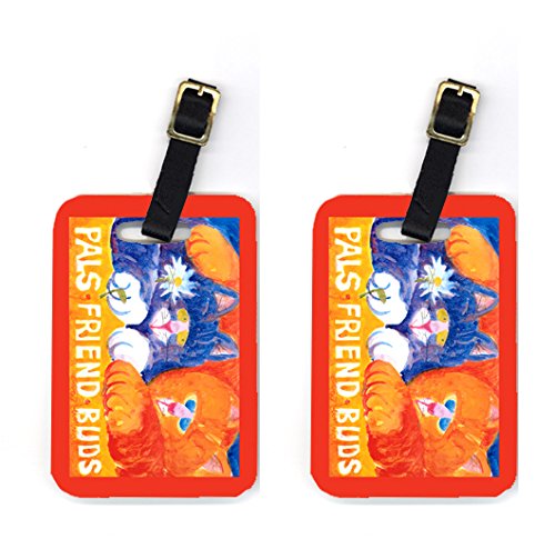 Picture of Carolines Treasures 6029BT Cats Pals Friends Buds Luggage Tag - Pair 2&#44; 4 x 2.75 In.