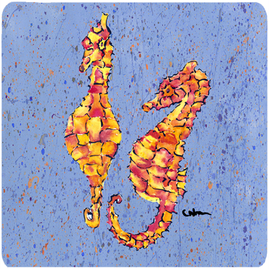 Picture of Carolines Treasures 8526FC Seahorse Foam Coasters - Set Of 4