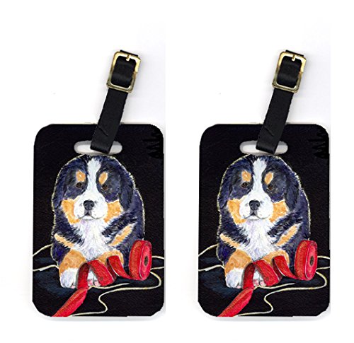 Bernese Mountain Dog Luggage Tag - Pair 2- 4 x 2.75 In.