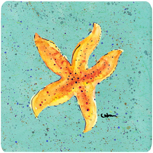 Picture of Carolines Treasures 8527FC Starfish Foam Coasters - Set Of 4