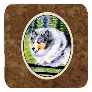 Sheltie Foam Coasters - Set Of 4