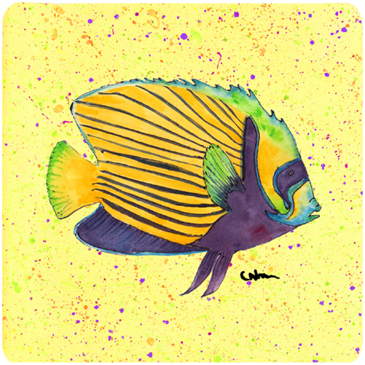 Picture of Carolines Treasures 8528FC Tropical Fish Foam Coasters - Set Of 4