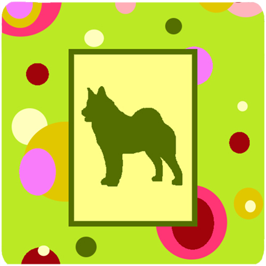 Norwegian Elkhound Foam Coasters - Set Of 4