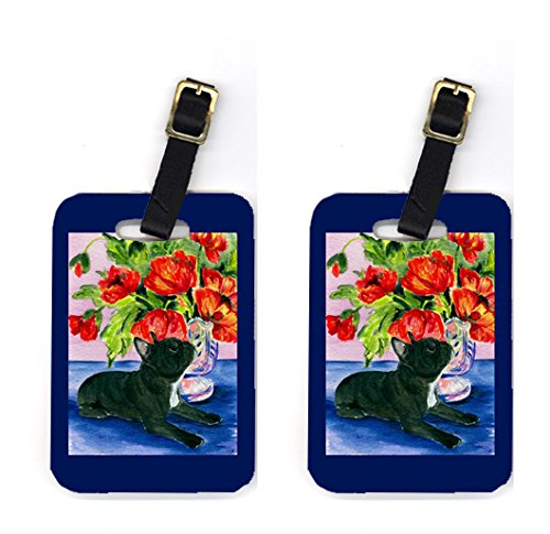 French Bulldog Luggage Tag - Pair 2- 4 x 2.75 In.