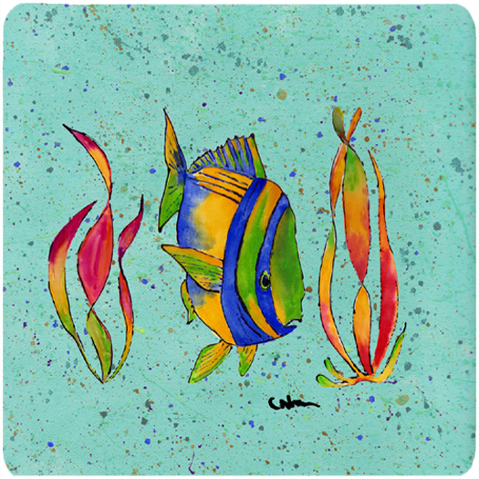 Picture of Carolines Treasures 8530FC Tropical Fish Foam Coasters - Set Of 4