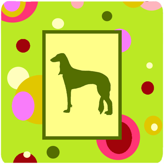 Saluki Foam Coasters - Set Of 4