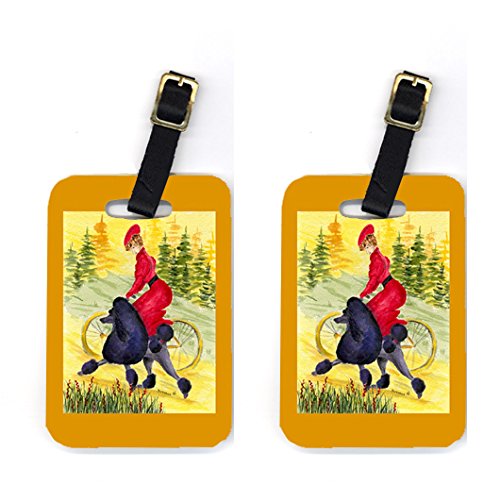 SS8635BT Poodle Luggage Tag - Pair 2- 4 x 2.75 In.
