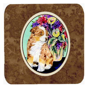 Australian Shepherd Foam Coasters - Set Of 4