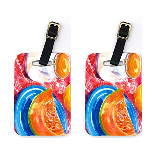 Picture of Carolines Treasures 6036BT A Slice Of Cantelope Luggage Tag - Pair 2- 4 x 2.75 In.