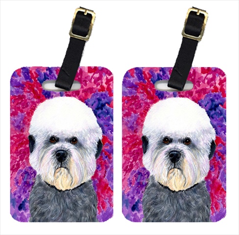 SS8656BT Dandie Dinmont Terrier Luggage Tag - Pair 2- 4 x 2.75 In.