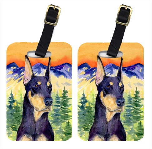 SS8658BT Doberman Luggage Tag - Pair 2- 4 x 2.75 In.