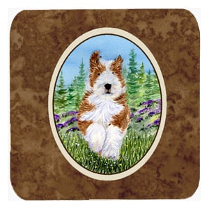 Bearded Collie Foam Coasters - Set Of 4, 3.5 x 3.5 In.