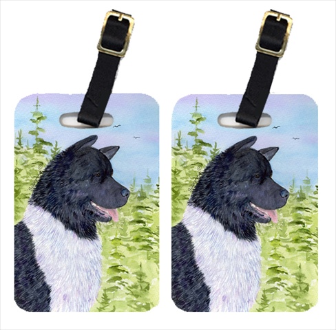 Akita Luggage Tag - Pair 2 4 x 2.75 In.