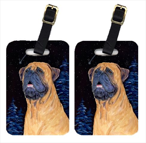 Bullmastiff Luggage Tag - Pair 2, 4 x 2.75 In.