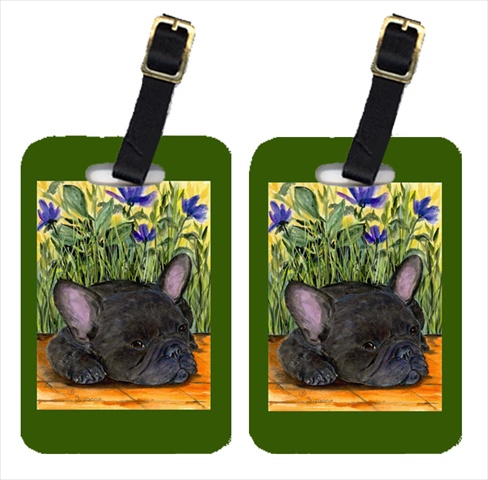 French Bulldog Luggage Tag - Pair 2, 4 x 2.75 In.