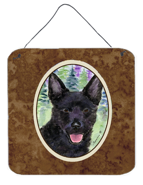 Australian Kelpie Aluminium Metal Wall Or Door Hanging Prints - 6 x 6 In.