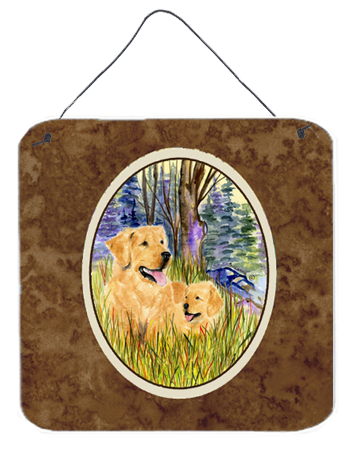 Golden Retriever Aluminium Metal Wall Or Door Hanging Prints - 6 x 6 In.