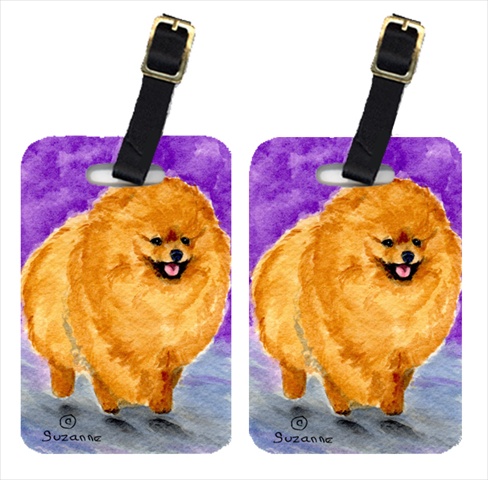 Pomeranian Luggage Tag - Pair 2- 4 x 2.75 In.
