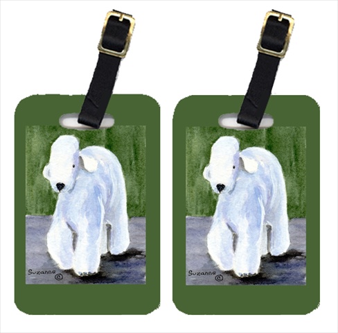 Bedlington Terrier Luggage Tag - 4 x 2.75 In.