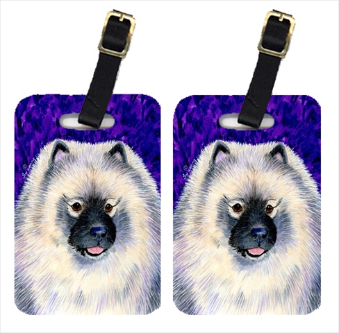 Keeshond Luggage Tag - 4 x 2.75 In.