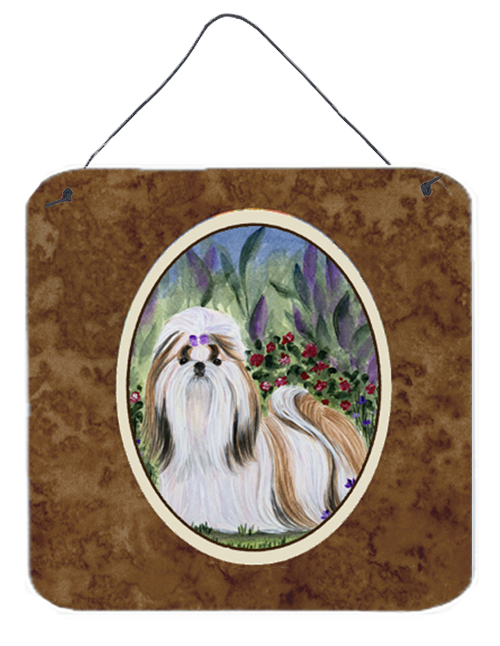 SS8034DS66 Shih Tzu Aluminium Metal Wall Or Door Hanging Prints - 6 x 6 In.