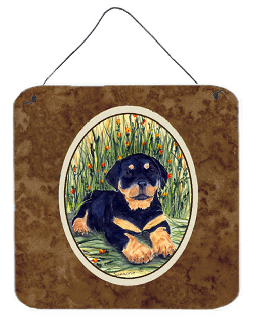 Rottweiler Aluminium Metal Wall Or Door Hanging Prints - 6 x 6 In.