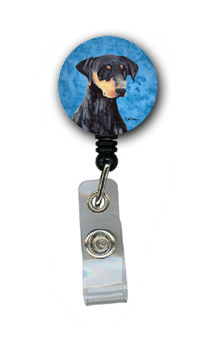 Doberman Retractable Badge Reel Or Id Holder With Clip