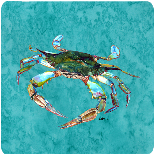 Crab Foam Coasters - Set Of 4- 3.5 x 3.5 In.