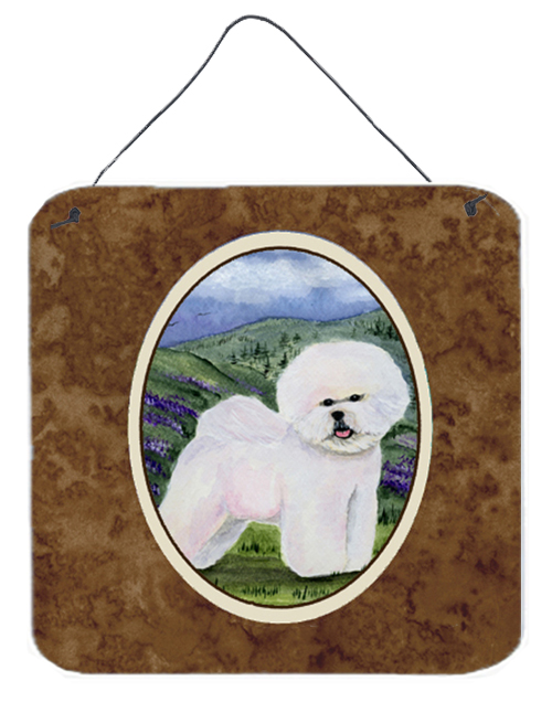 SS8025DS66 Bichon Frise Aluminium Metal Wall Or Door Hanging Prints - 6 x 6 In.
