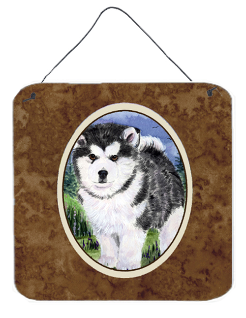 SS8027DS66 Alaskan Malamute Aluminium Metal Wall Or Door Hanging Prints - 6 x 6 In.