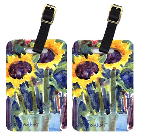 Picture of Carolines Treasures 6049BT Flowers - Sunflower Luggage Tag - Pair 2&#44; 4 x 2.75 In.