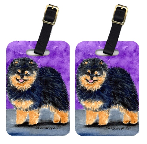 Pomeranian Luggage Tag - Pair 2- 4 x 2.75 In.