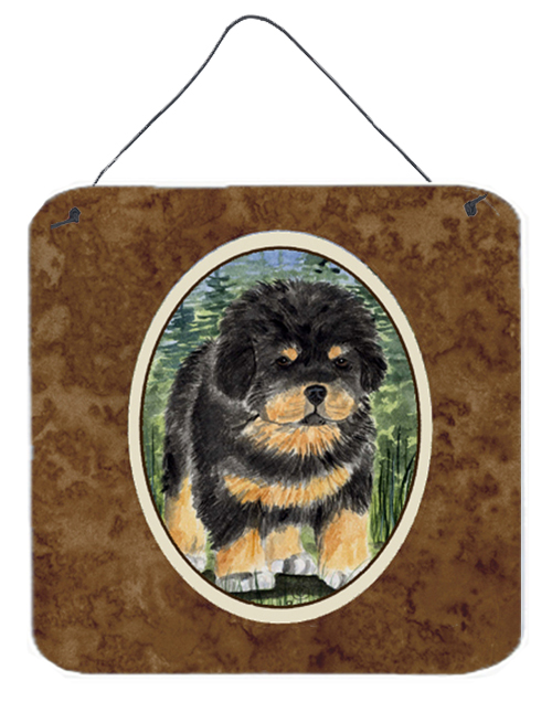 Tibetan Mastiff Aluminium Metal Wall Or Door Hanging Prints - 6 x 6 In.