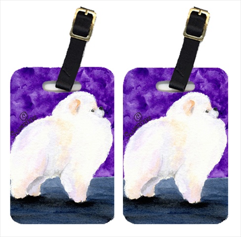Pomeranian Luggage Tag - Pair 2- 4 x 2.75 In.