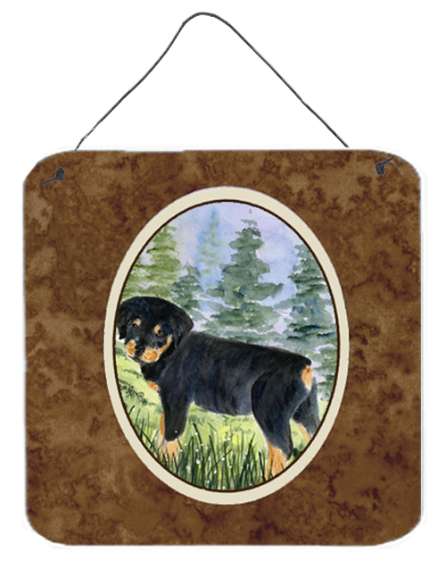 Rottweiler Aluminium Metal Wall Or Door Hanging Prints - 6 x 6 In.